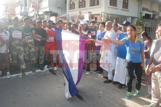 Holy cross college organised marathon on Sunday for the cancer patients Holy cross college organised marathon on Sunday for the cancer patients